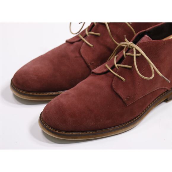 Julian & Mark Burgundy Suede Leather Ankle Chukka Boots Men's US 11 - Picture 3 of 12